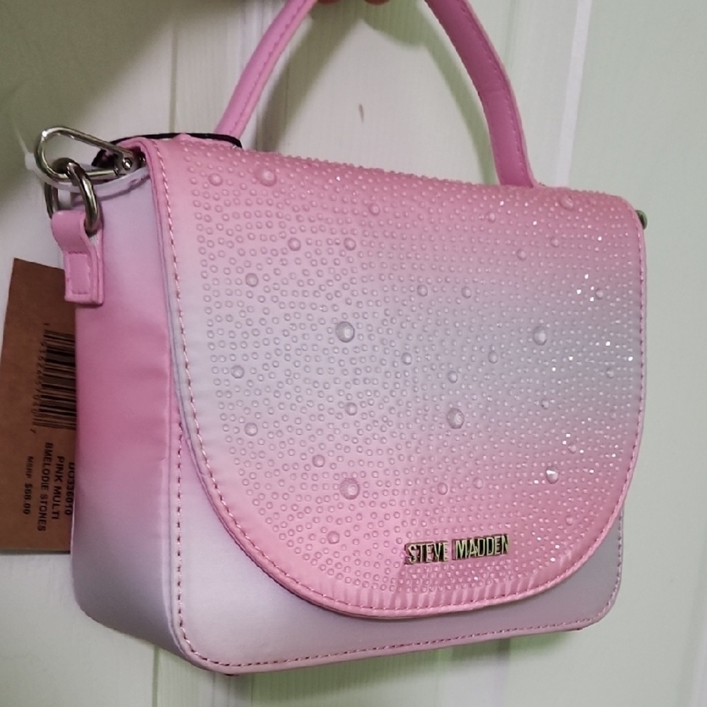 Steve Madden Pink Ombre Mini Bag with Rhinestones